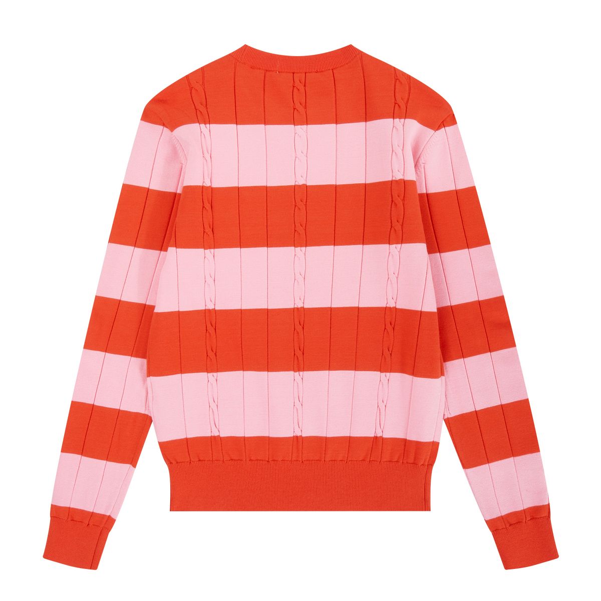 마틴골프(MARTINE GOLF) Cable Stripe Sweater_Orange