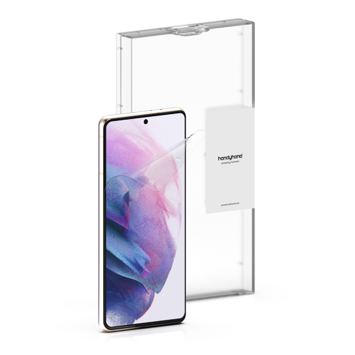 핸디핸드(HANDYHAND) 갤럭시 S21 / S21플러스 / S21울트라 풀커버 TPU 자가복원 액정보호필름 2매