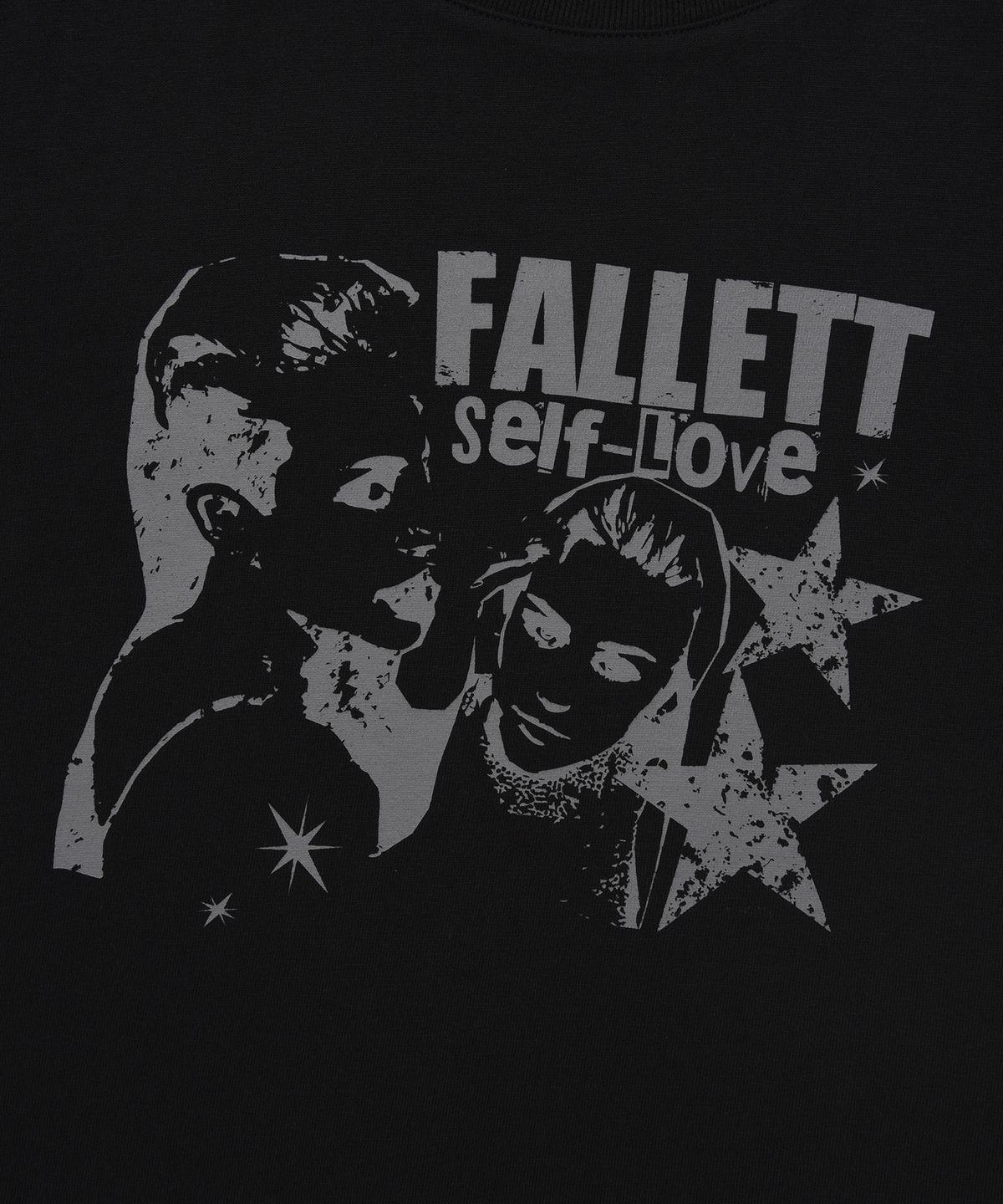 팔렛(FALLETT) 셀프러브 크롭 반팔티 블랙