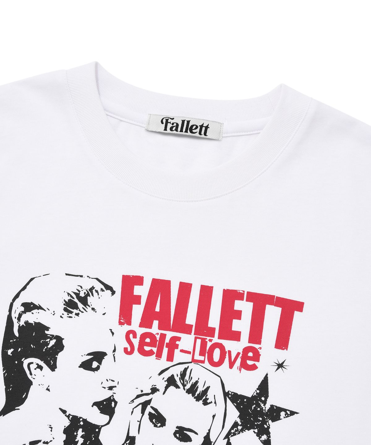 팔렛(FALLETT) 셀프러브 크롭 반팔티 화이트