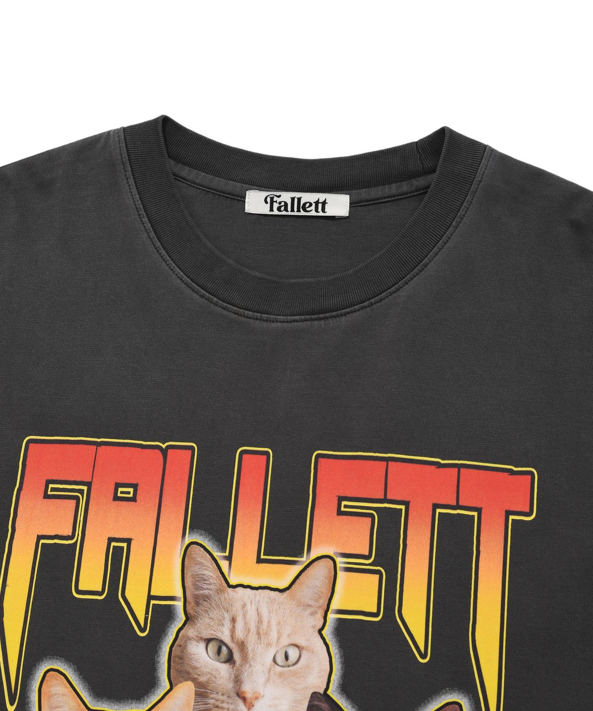 팔렛(FALLETT) 네로 밴드 반팔티 차콜