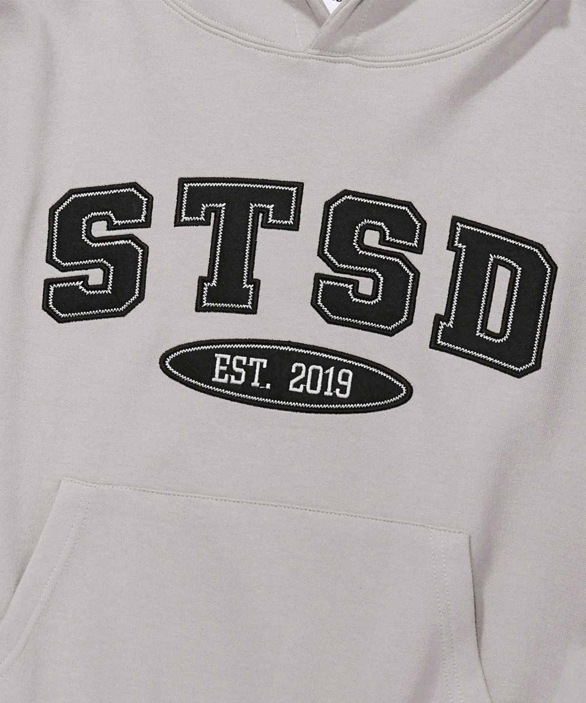 에스릿 스튜디오(SLIT STUDIO) [SET] STSD 아치 로고 스웨트 셔츠 후드 조거팬츠 셋업 2P  그레이