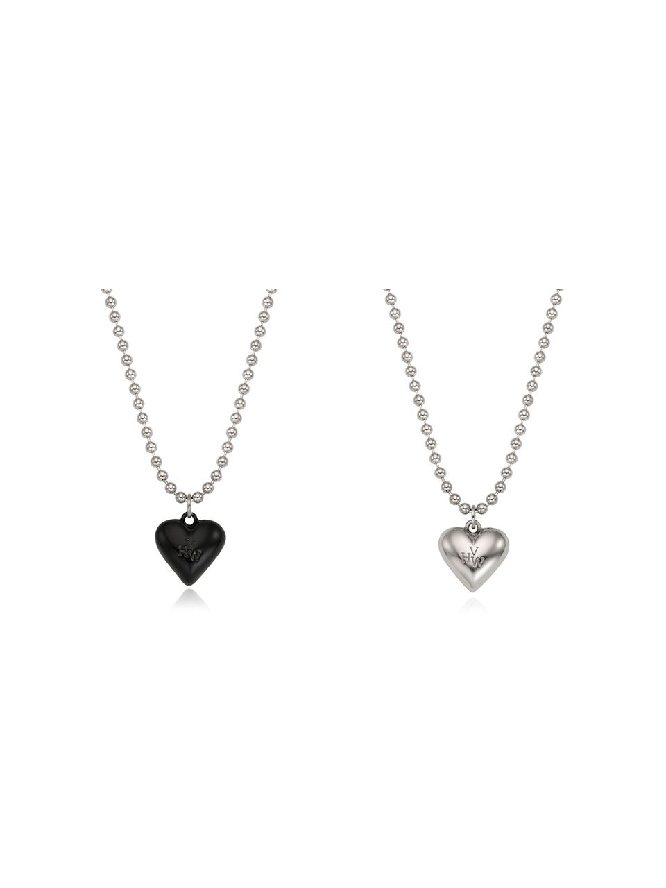 ■VINTAGE HOLLYWOOD■ Heart Ball Chain NecklaceVH25NNNE104V MUSINSA公式 | VINTAGE HOLLYWOOD Heart Ball Chain
