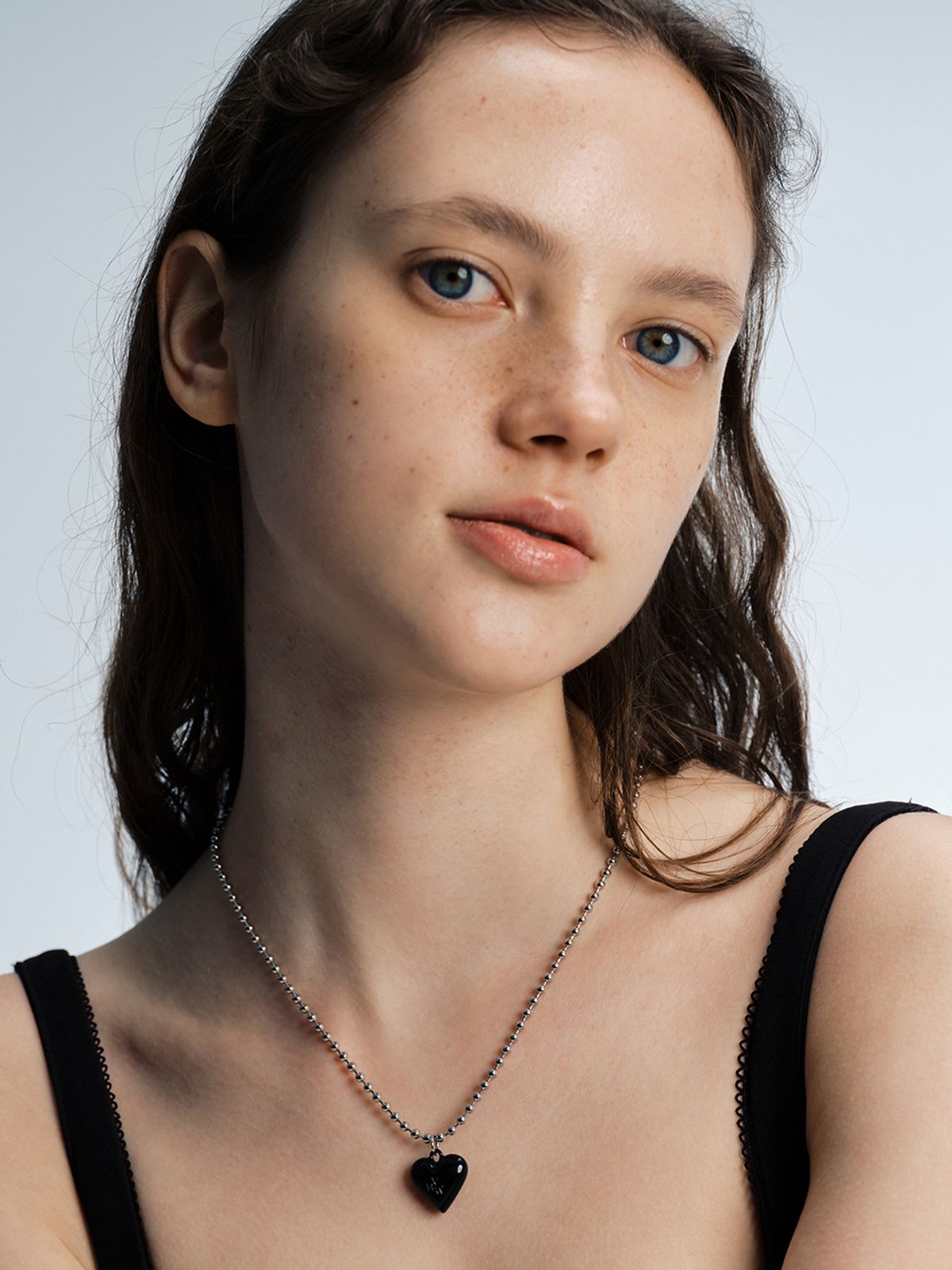 빈티지헐리우드(VINTAGE HOLLYWOOD) Heart Ball Chain Necklace_VH25NNNE104V