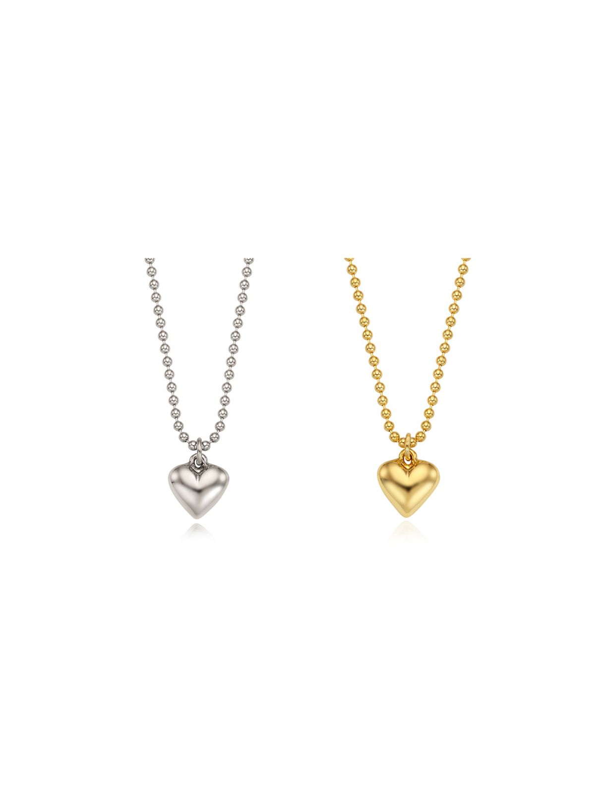 빈티지헐리우드(VINTAGE HOLLYWOOD) Petit Heart Ball Chain Necklace_VH2313NE007B