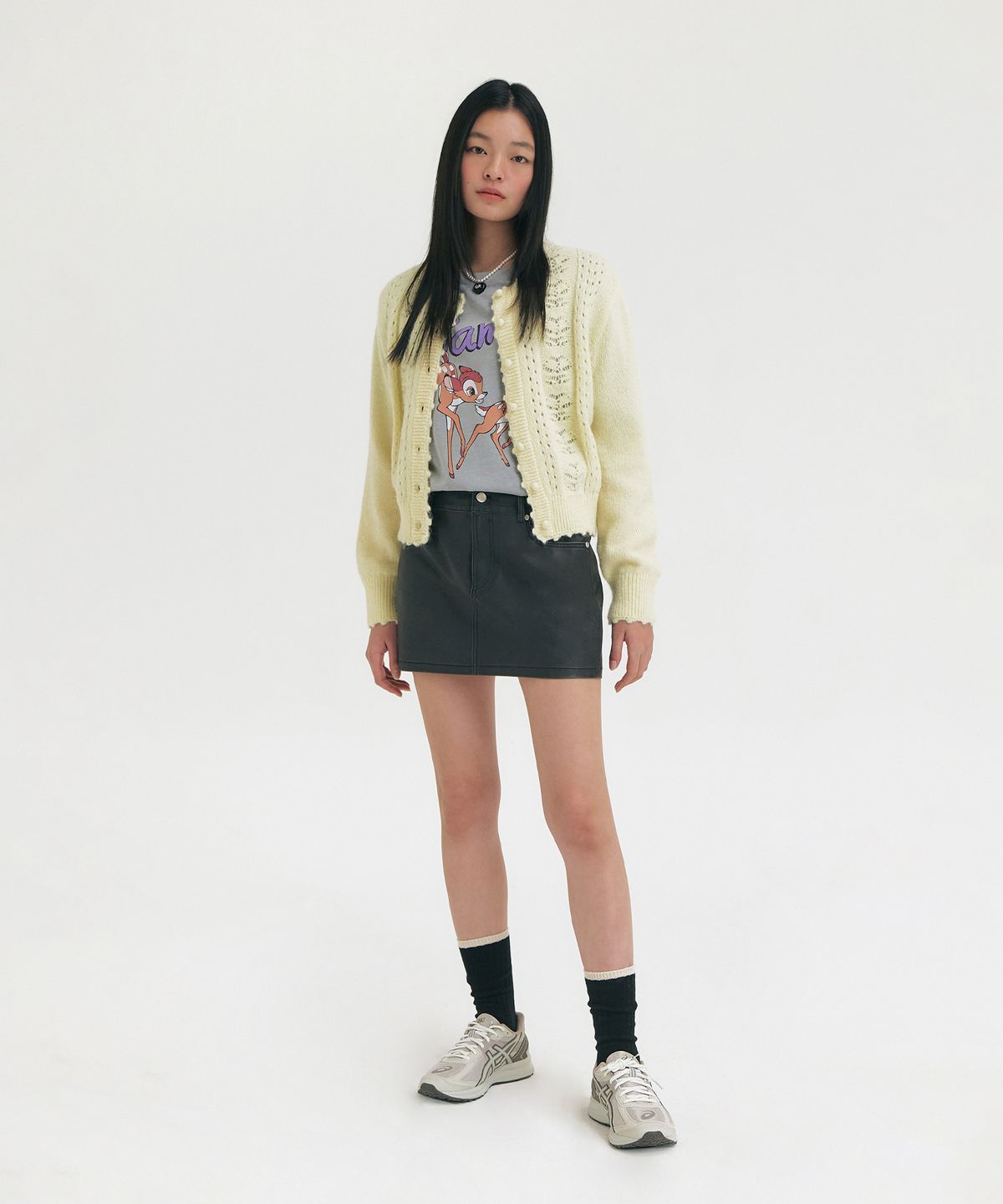 그로브(GROVE) 레이드 스커트_BROWN