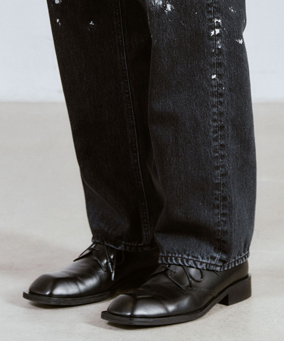 브랜디드(BRANDED) 51067 CONE INK SPLATTER JEANS [WIDE STRAIGHT]