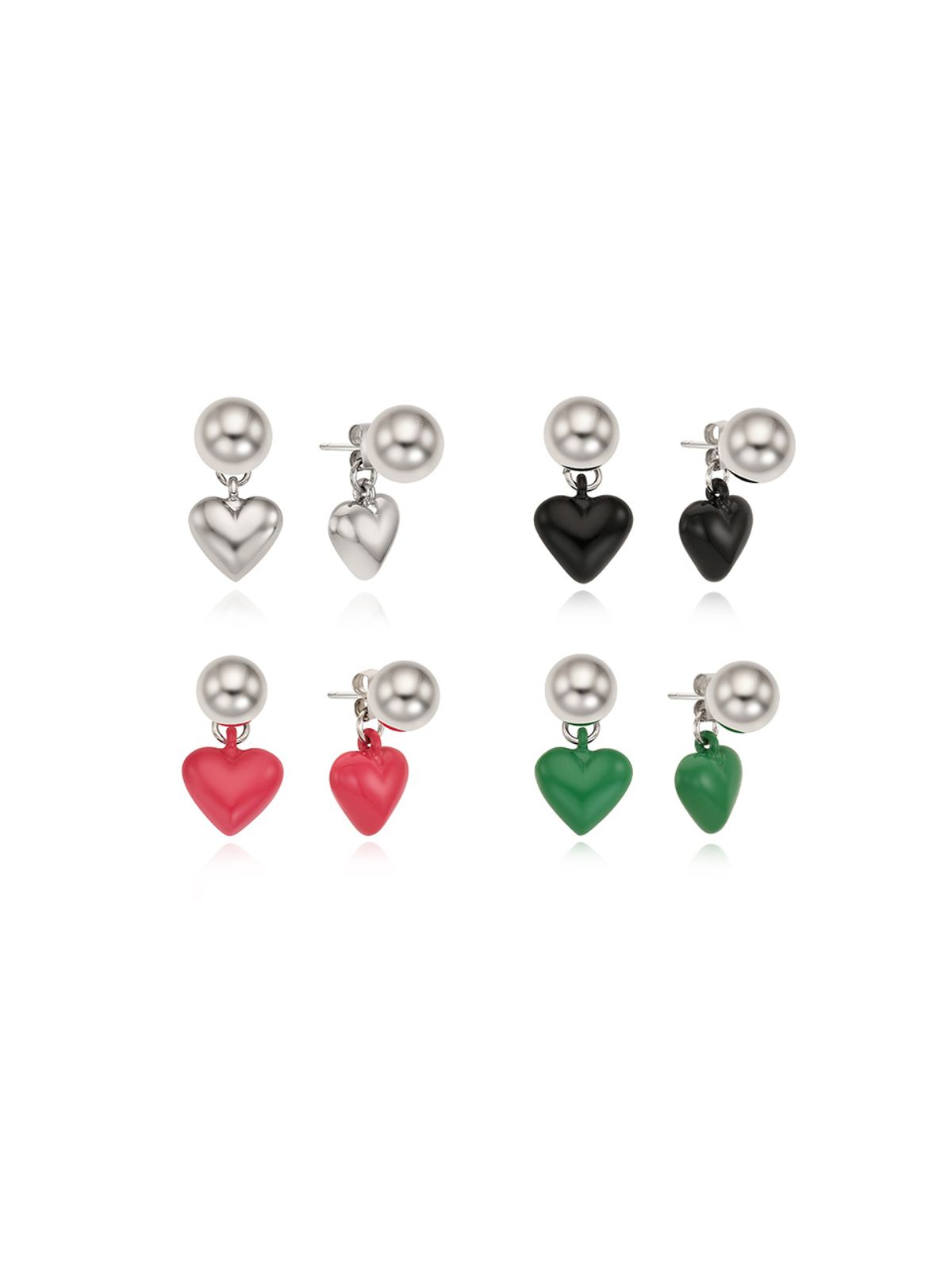 빈티지헐리우드(VINTAGE HOLLYWOOD) 3-Way Heart Ball Earrings_VH2313EA003B