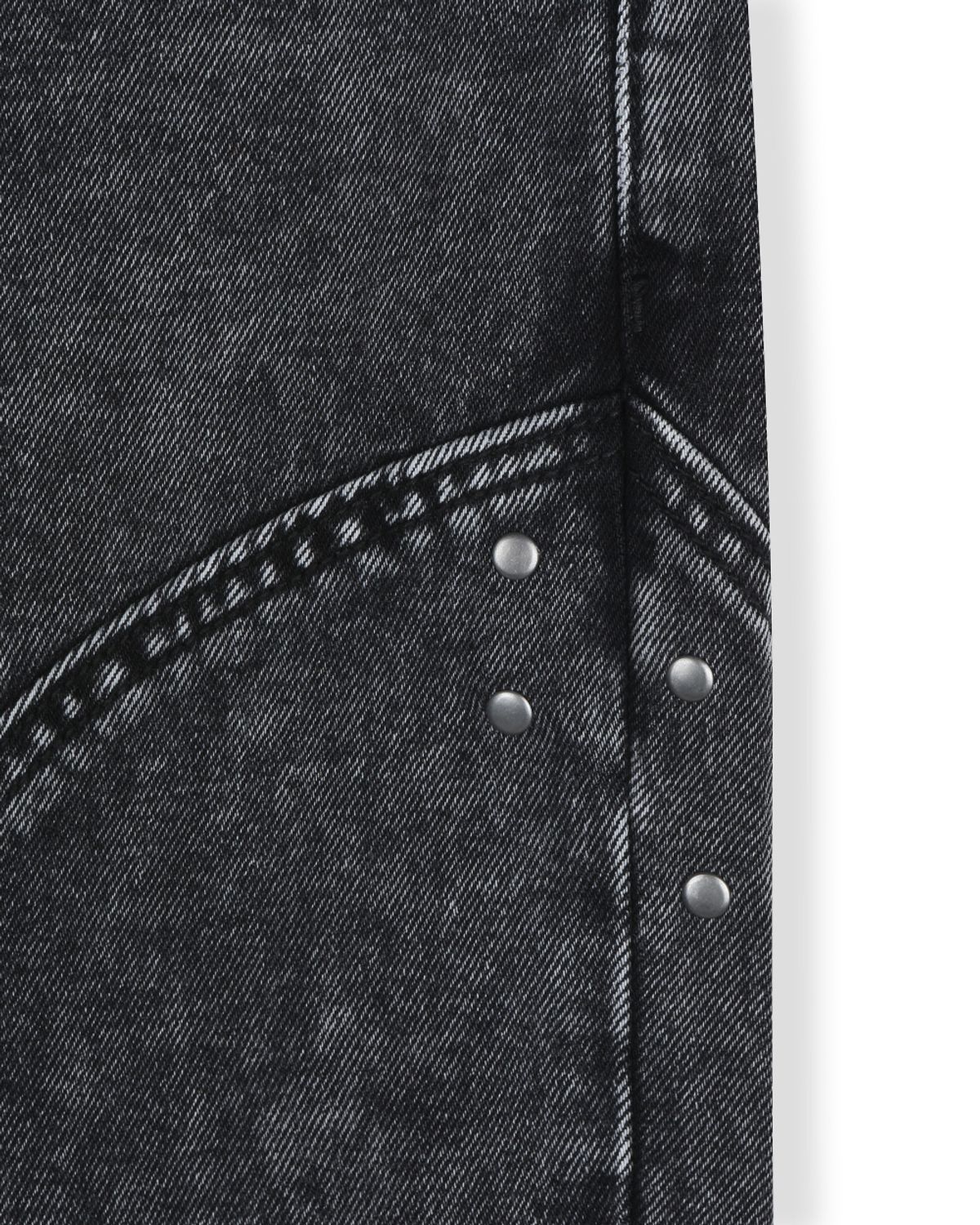 비슬로우(BESLOW) STUDED WESTERN JEAN BLACK WASHED