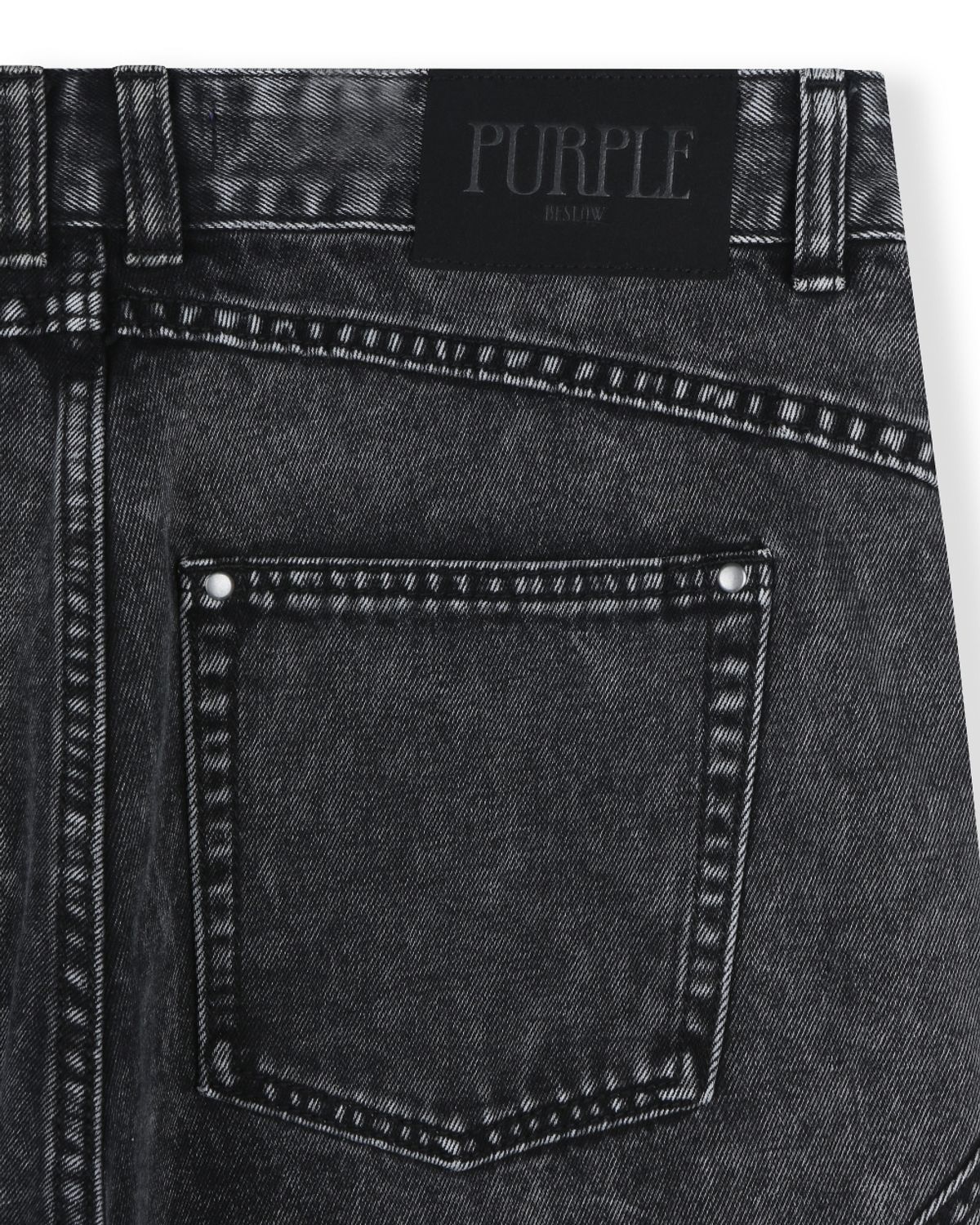 비슬로우(BESLOW) STUDED WESTERN JEAN BLACK WASHED