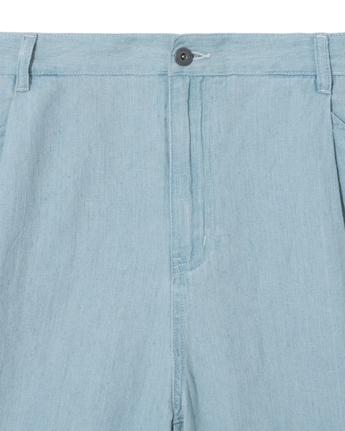 비슬로우(BESLOW) ONE TUCK LINEN DENIM SHORTS WASHED SKY