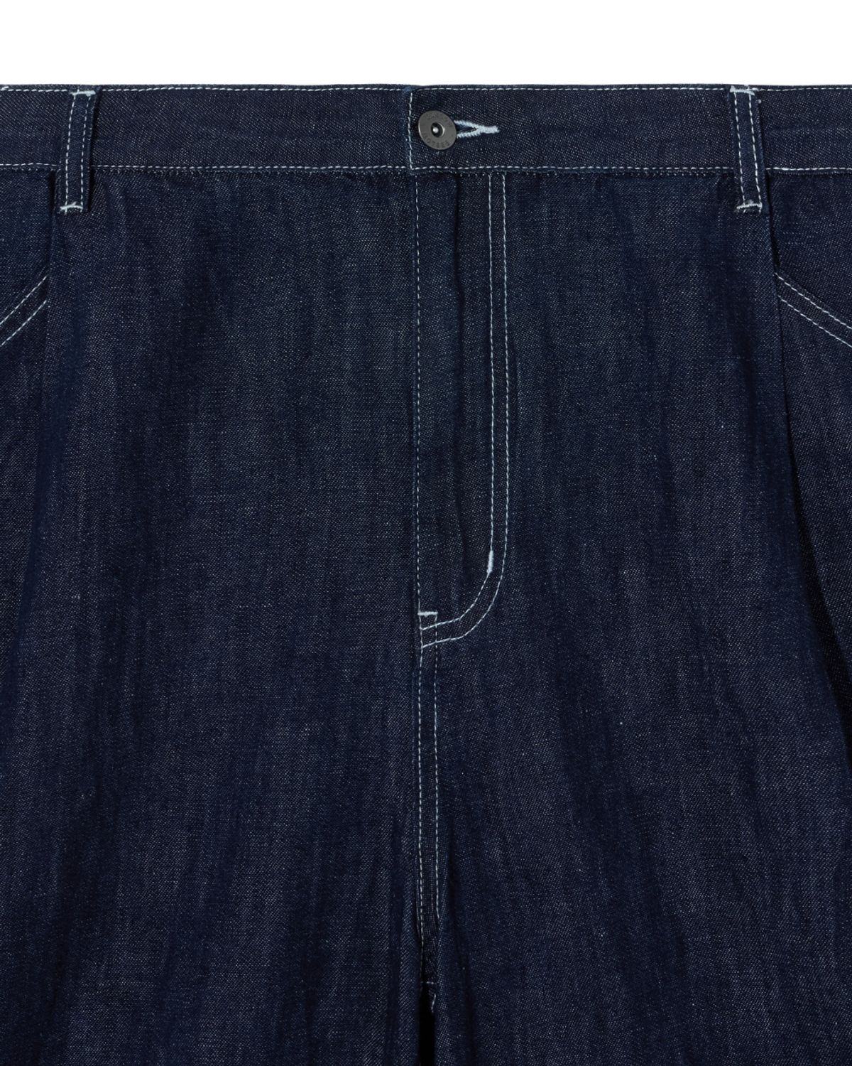 비슬로우(BESLOW) ONE TUCK LINEN DENIM SHORTS INDIGO