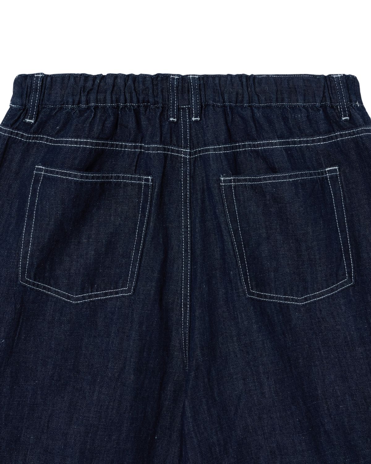 비슬로우(BESLOW) ONE TUCK LINEN DENIM SHORTS INDIGO
