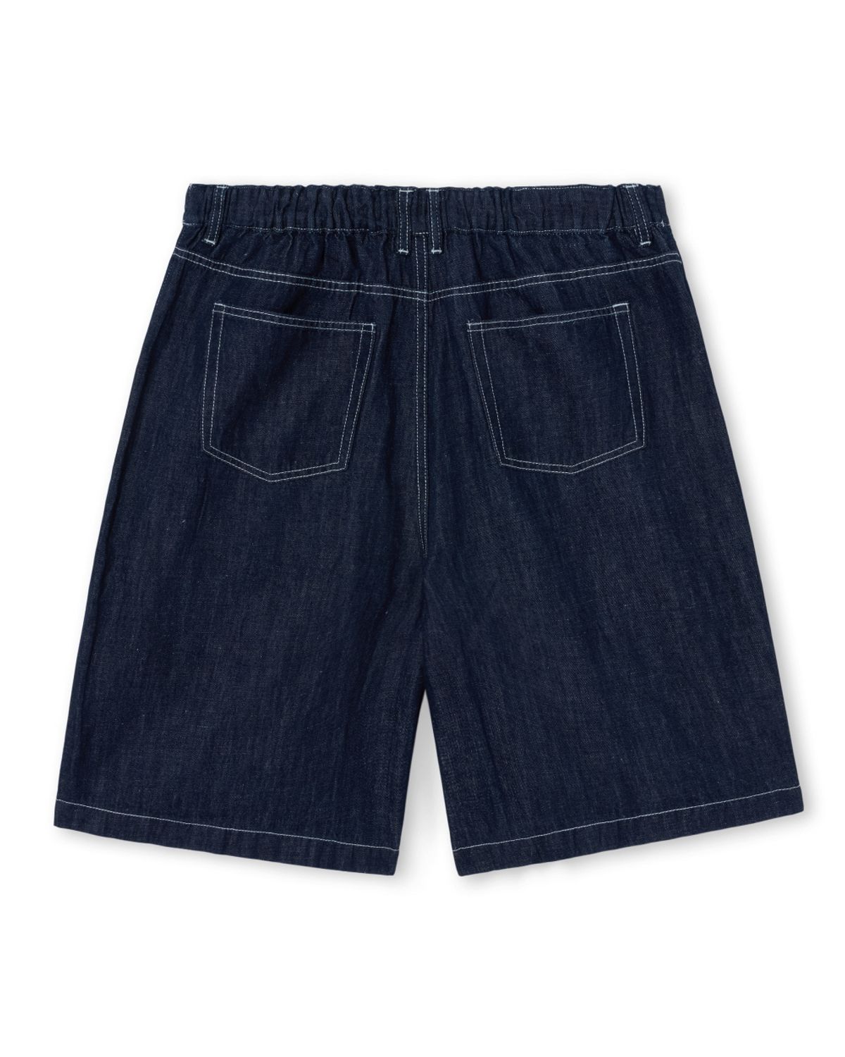 비슬로우(BESLOW) ONE TUCK LINEN DENIM SHORTS INDIGO