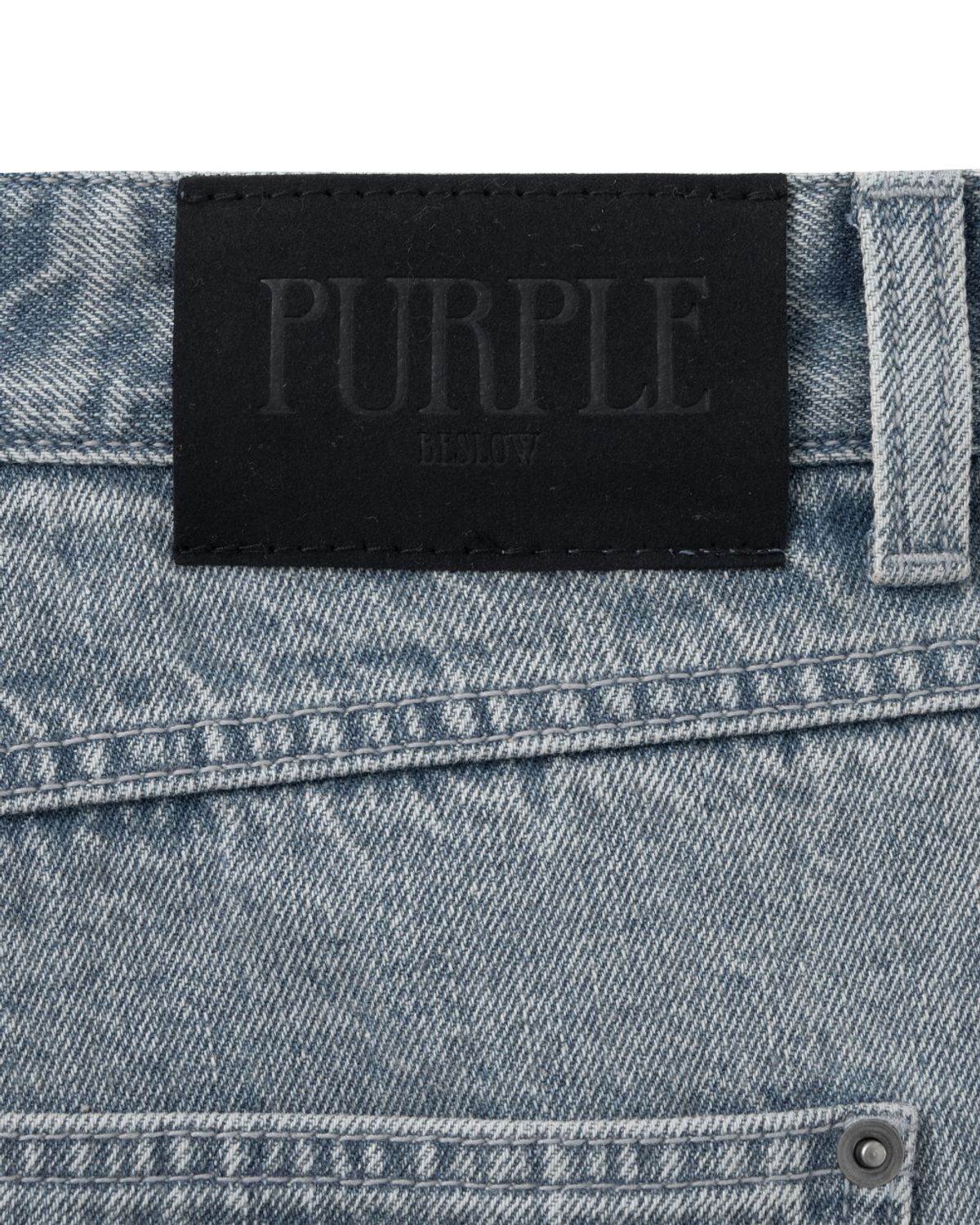 비슬로우(BESLOW) MULTI CUFF DENIM SHORTS ICE GREY