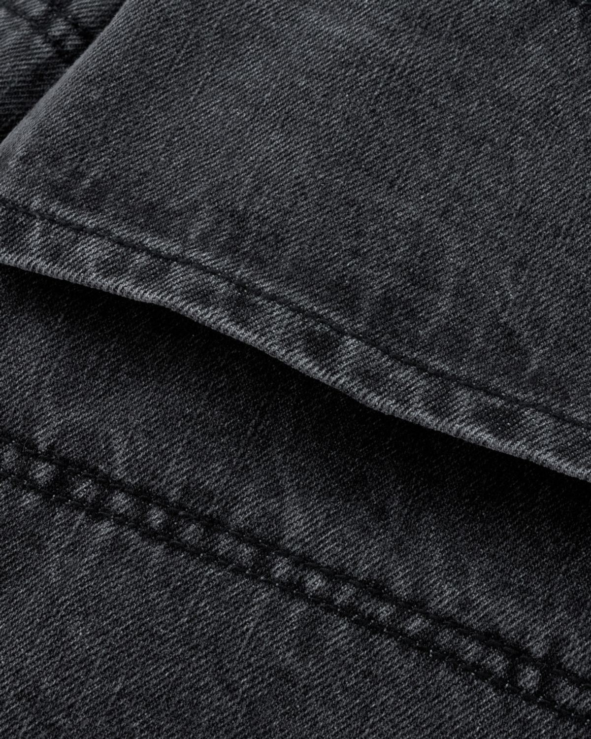 비슬로우(BESLOW) MULTI CUFF DENIM SHORTS FADE BLACK