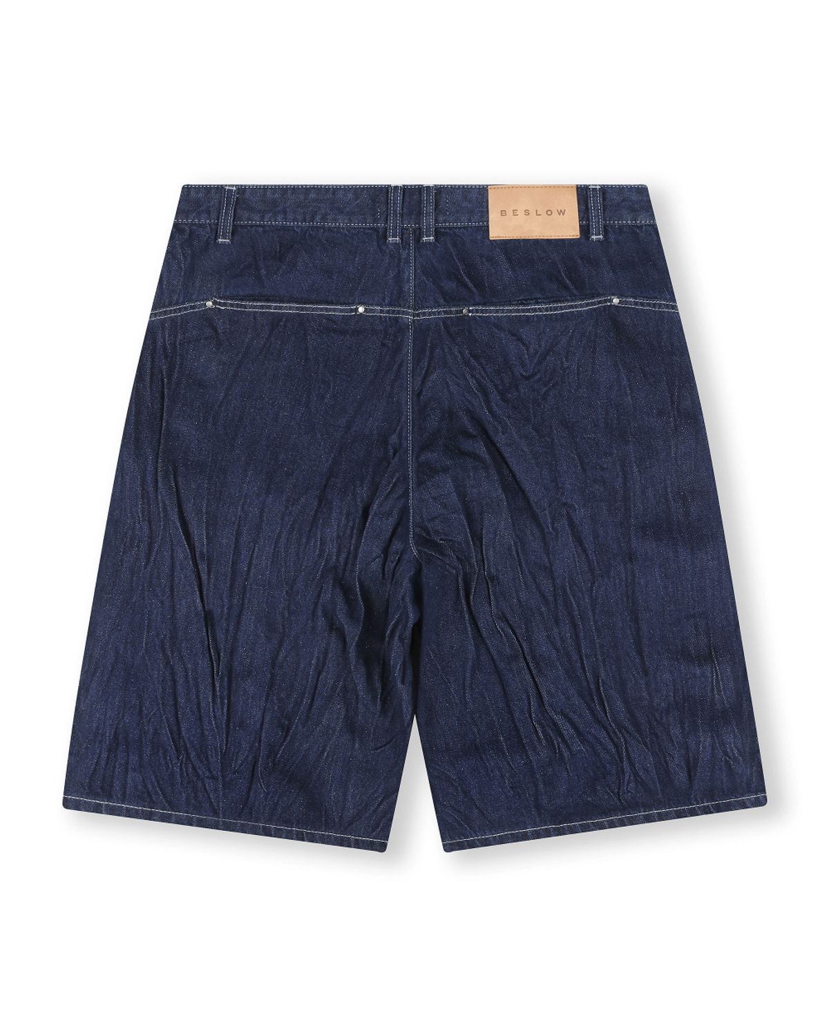 비슬로우(BESLOW) CRINKLE DENIM SHORTS INDIGO