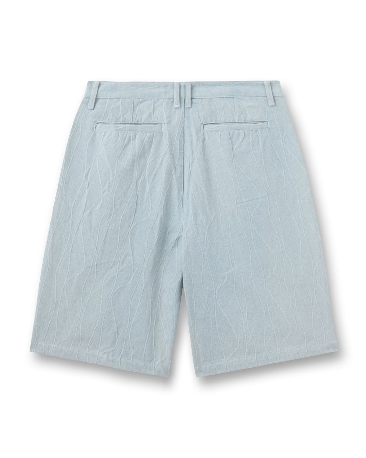 비슬로우(BESLOW) TWIST SEAM DENIM SHORTS WAVE SKY