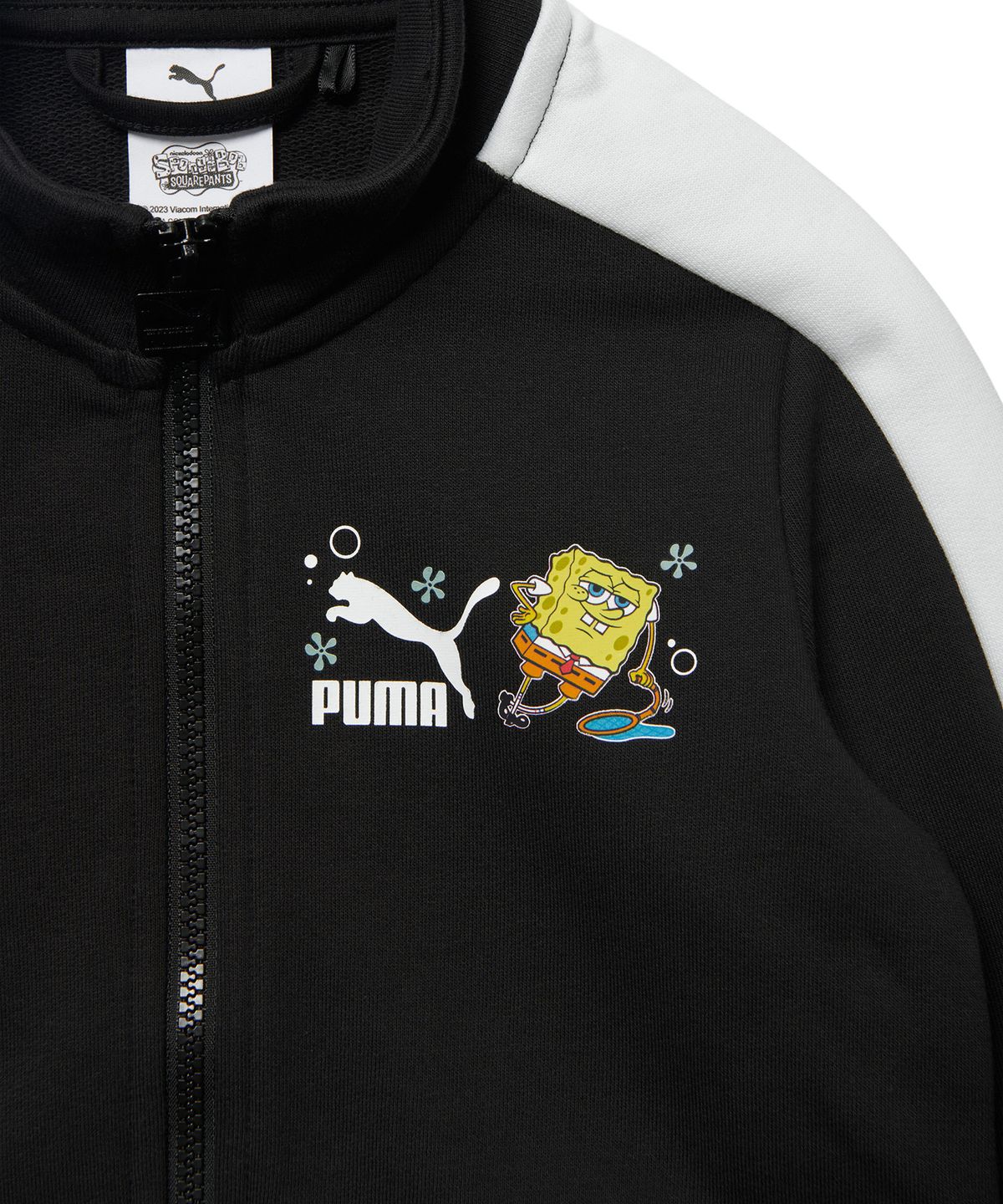푸마 키즈(PUMA KIDS) 푸마Ⅹ스폰지밥 트랙 자켓 - 블랙