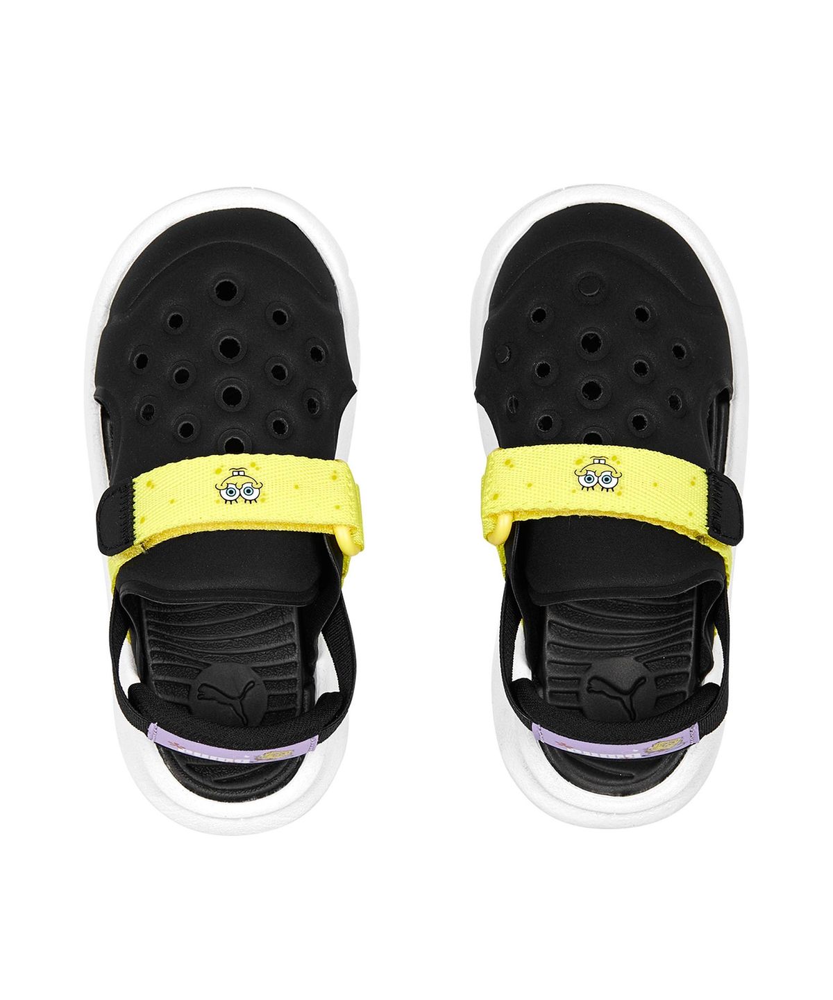 푸마 키즈(PUMA KIDS) 푸마Ⅹ스폰지밥 이볼브 샌들 인펀트 - 블랙