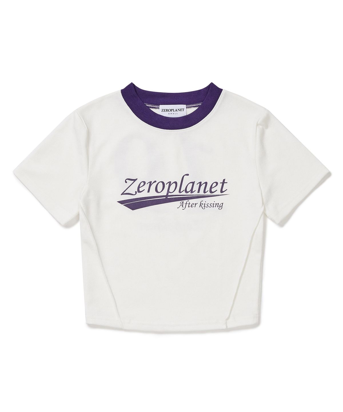 제로플래닛(ZEROPLANET) 제니퍼 그래픽 크롭 탑 [WHITE]