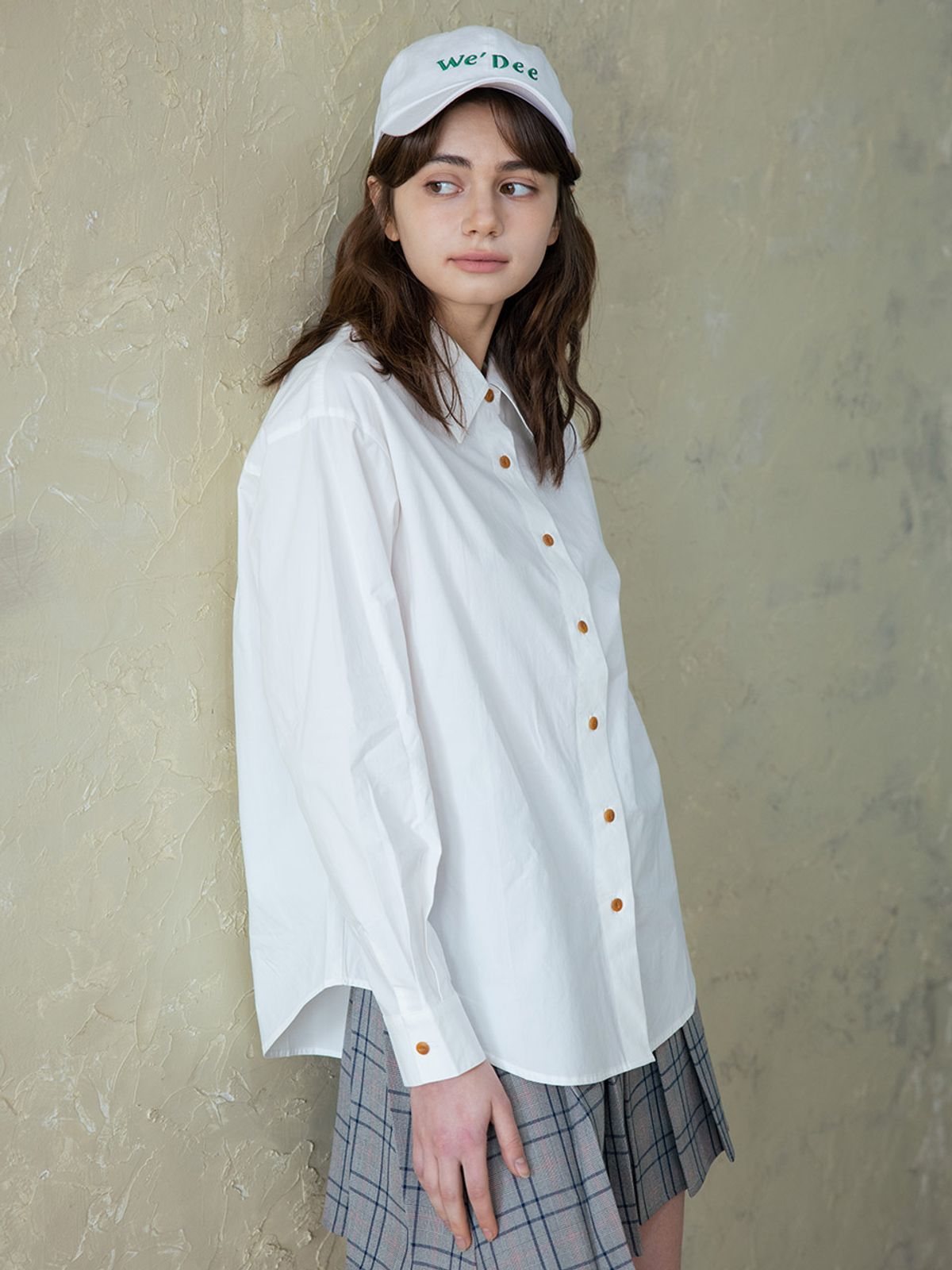 웬스데이딜라잇(WEDNESDAY DELIGHT) WED_Loose-shouldered shirt_WHITE