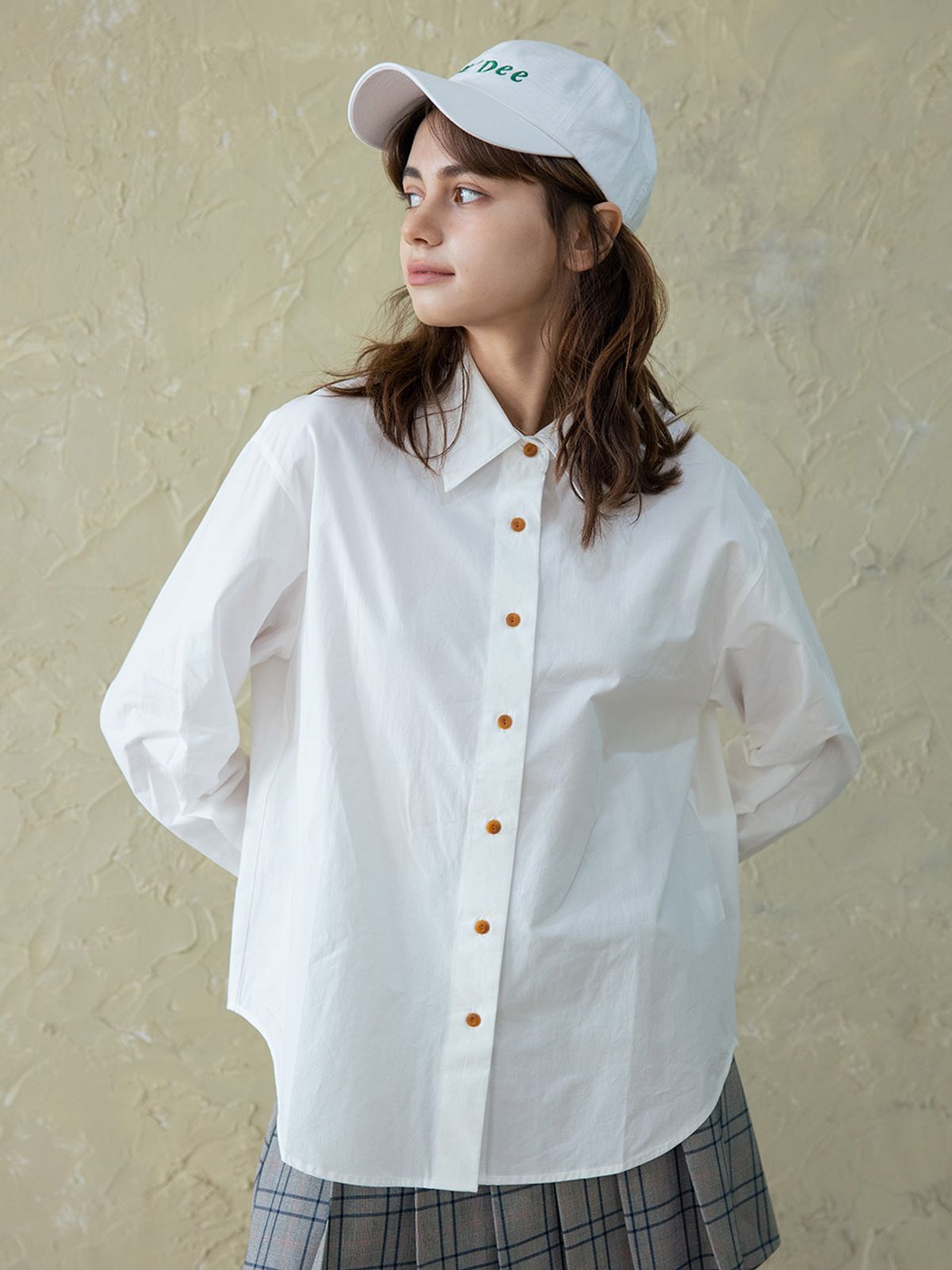 웬스데이딜라잇(WEDNESDAY DELIGHT) WED_Loose-shouldered shirt_WHITE