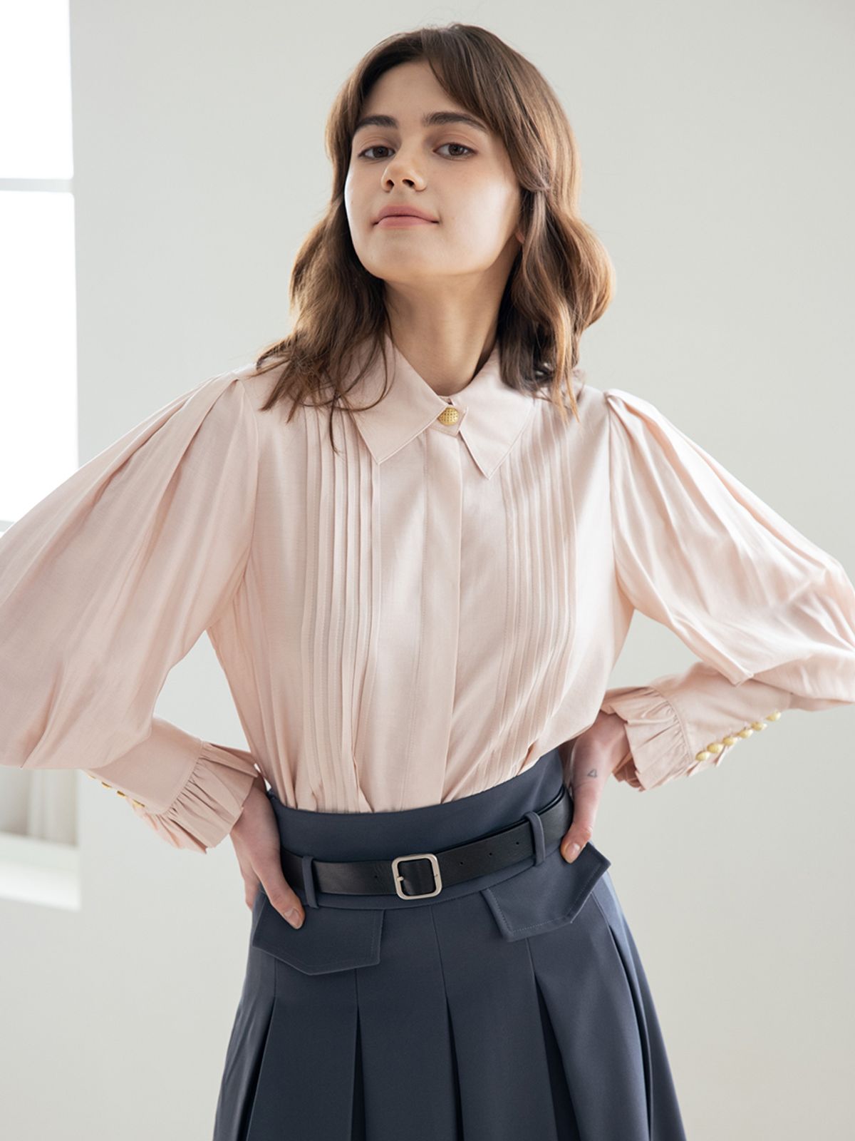 웬스데이딜라잇(WEDNESDAY DELIGHT) WED_Court-style shirt_PINK