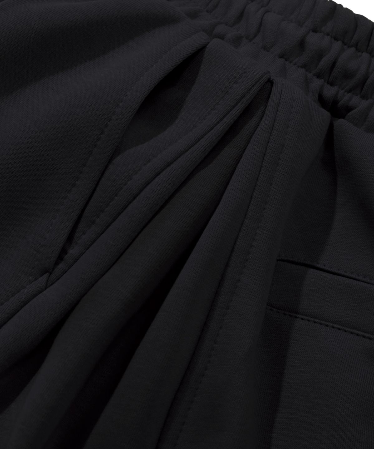 트릴리온(TRILLION) 딥 턱 벌룬핏 스웨트 조거 팬츠 (BLACK)