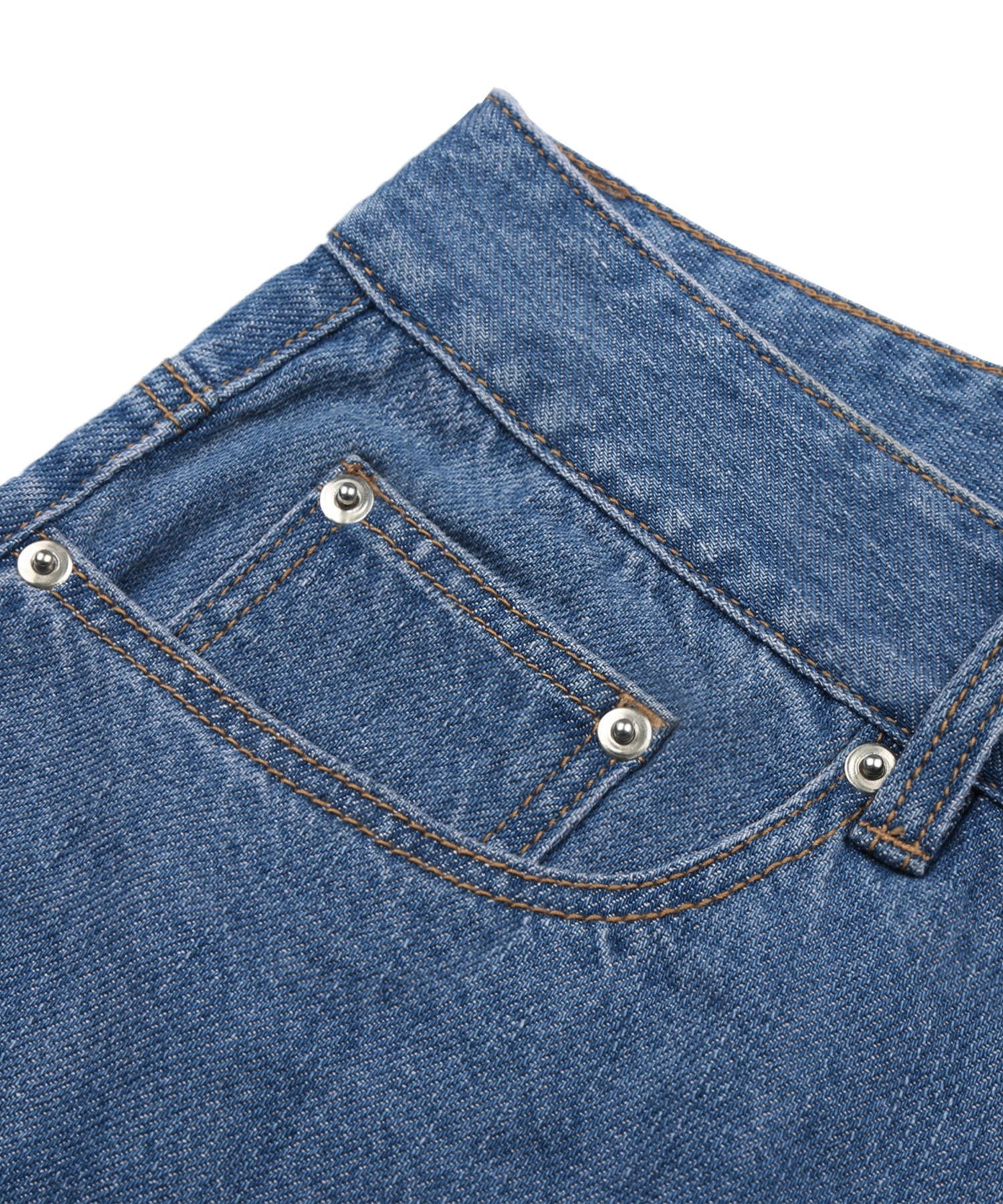 ★TRILLION★ Biostone washed wide denim pants DEEP BLUE TRSD MUSINSA | TRILLION Biostone Wash Straight Denim Pants_DEEP BLUE
