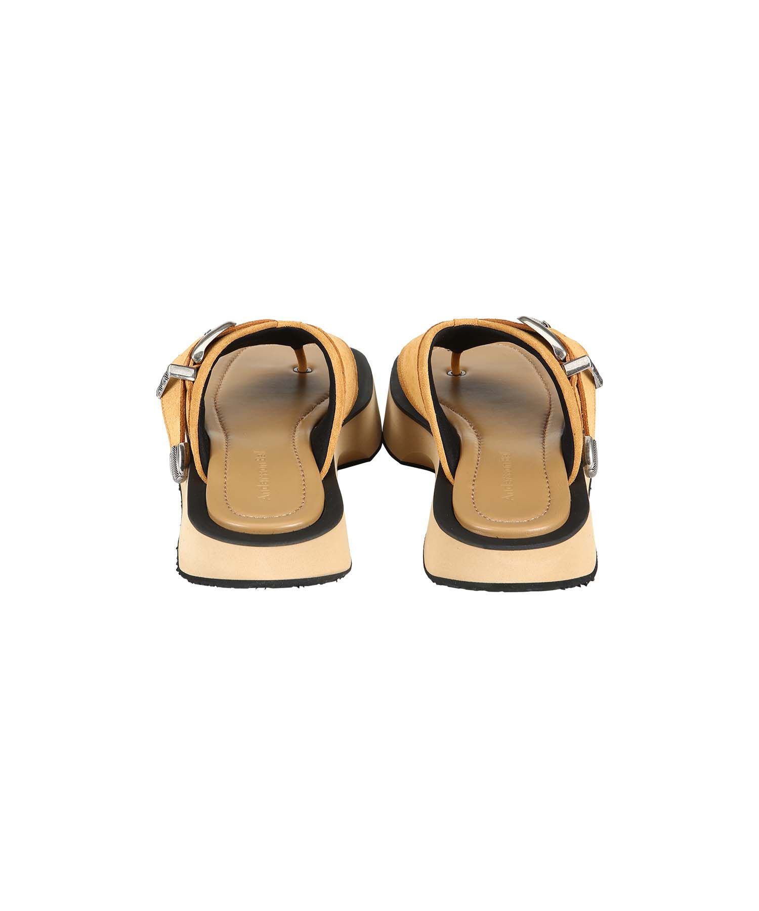 MUSINSA | ANDERSSON BELL Tyrus Western flip flops aaa329m(BEIGE)