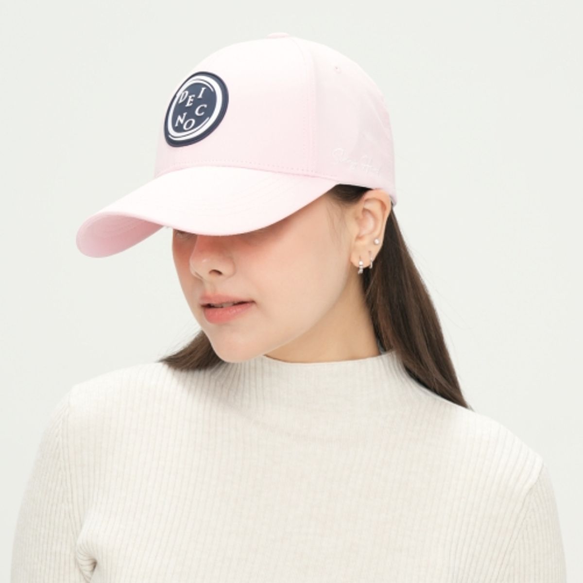 데이녹(DEINOC) 써클 로고 에센셜 볼캡 핑크