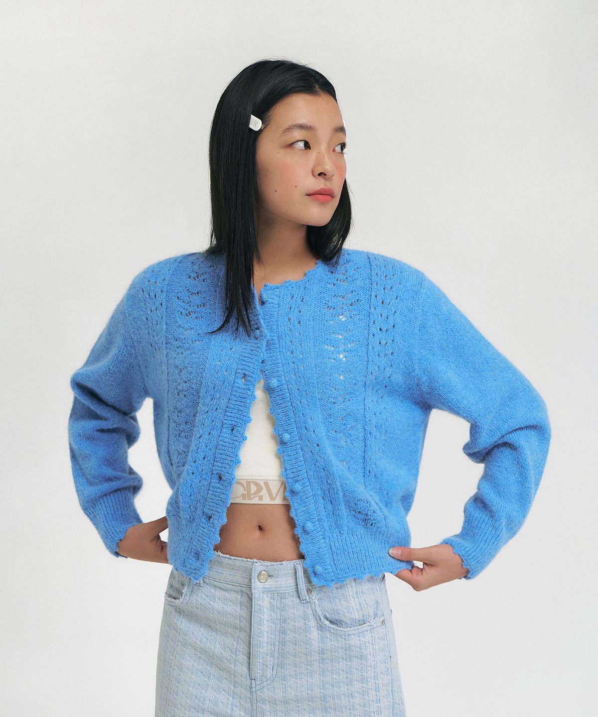 그로브(GROVE) CANDY CARDIGAN_YELLOW
