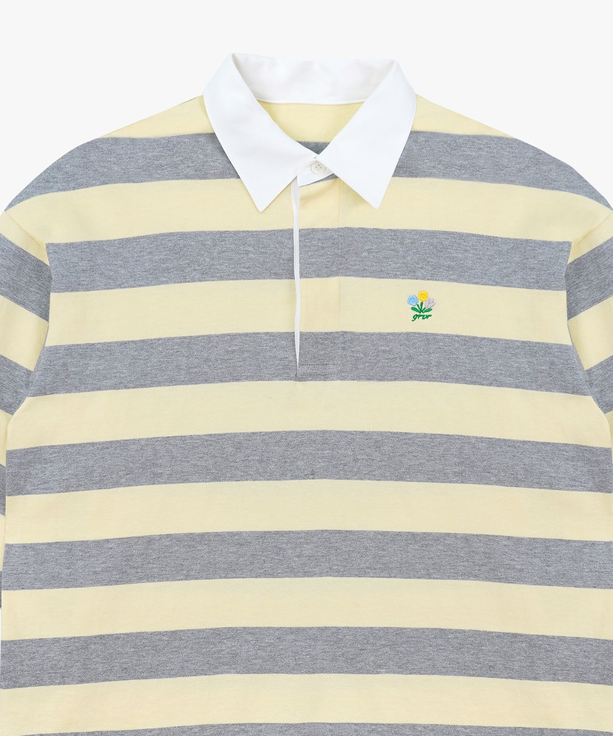 그로브(GROVE) 23SS POLD T-SHIRTS_MELANGE/YELLOW