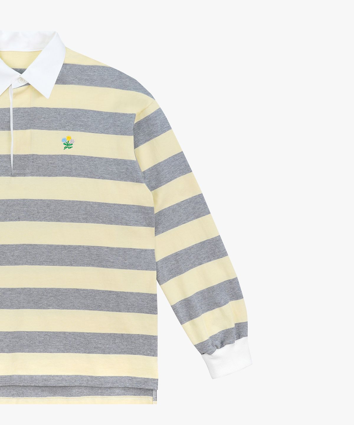 그로브(GROVE) 23SS POLD T-SHIRTS_MELANGE/YELLOW