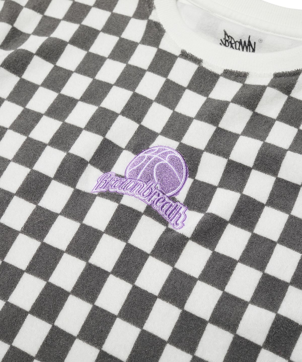 브라운브레스 키즈(BROWNBREATH KIDS) KIDS CHECKERBOARD T-SHIRTS - CHARCOAL
