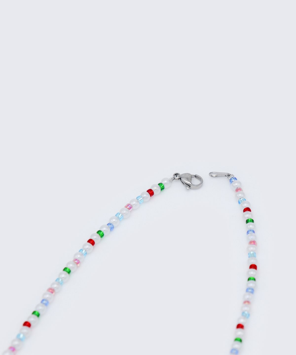 봉보(BONBEAU) Smile pearl pendant color beads Necklace 스마일 진주 팬던트 컬러 비즈 목걸이