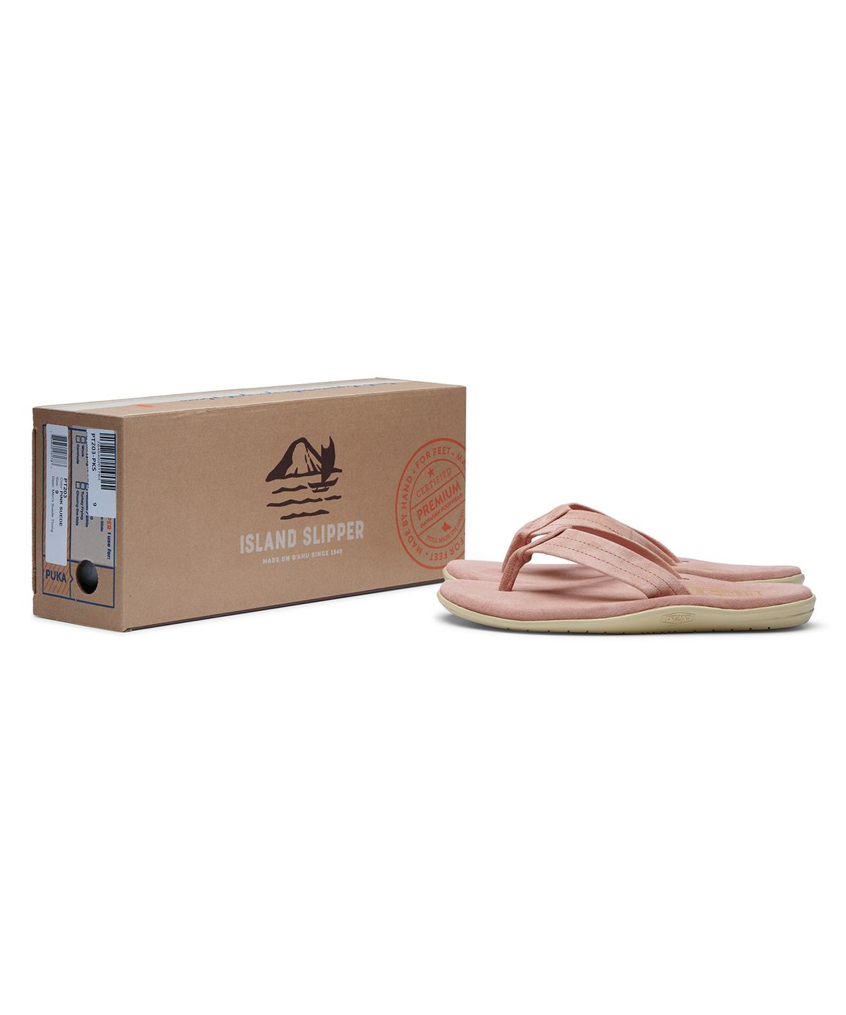 아일랜드 슬리퍼(ISLAND SLIPPER) 멘스 스웨이드 텅 - 핑크 / PT203-PKS