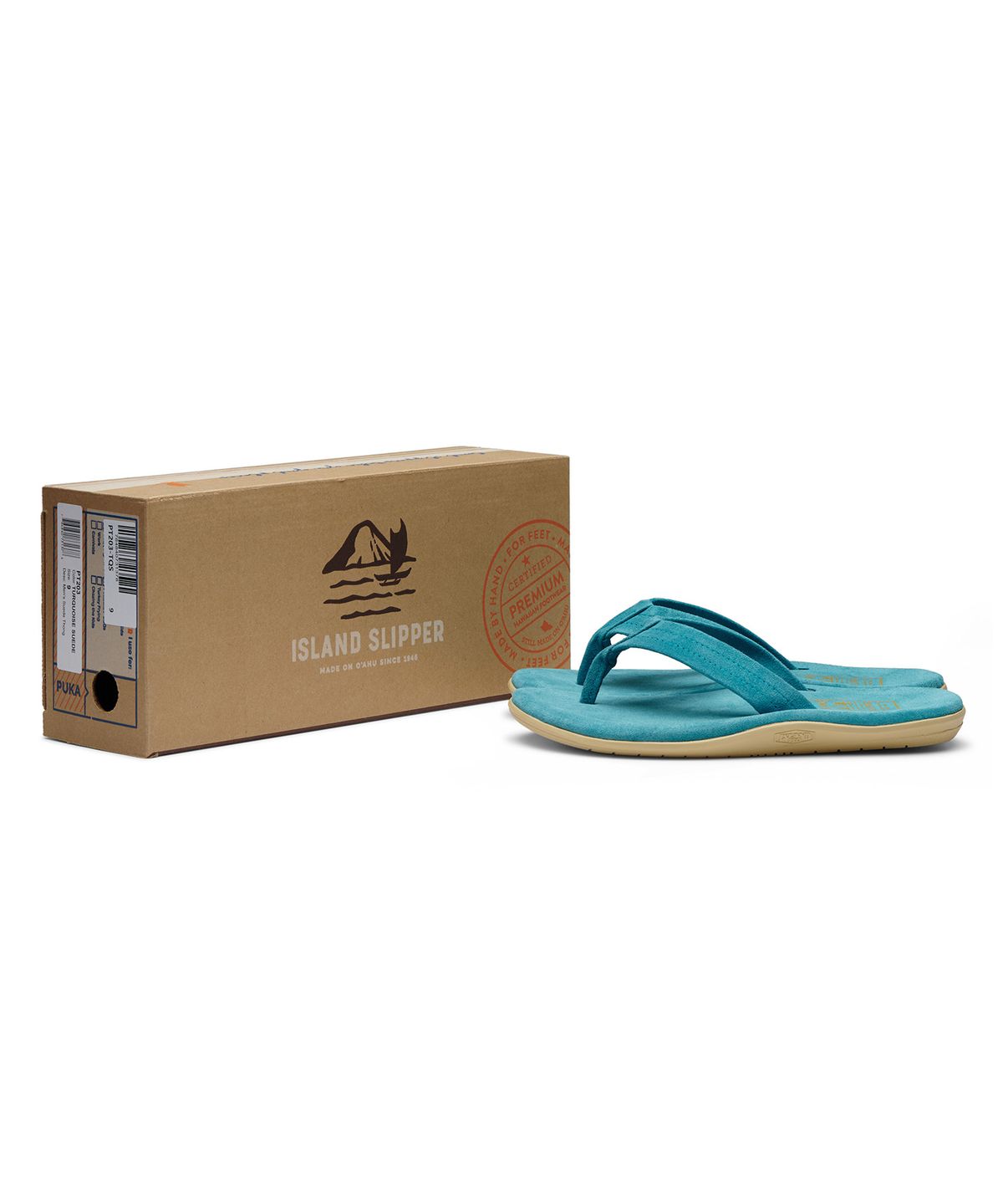 아일랜드 슬리퍼(ISLAND SLIPPER) 멘스 스웨이드 텅 터키쉬 / PT203-TQS
