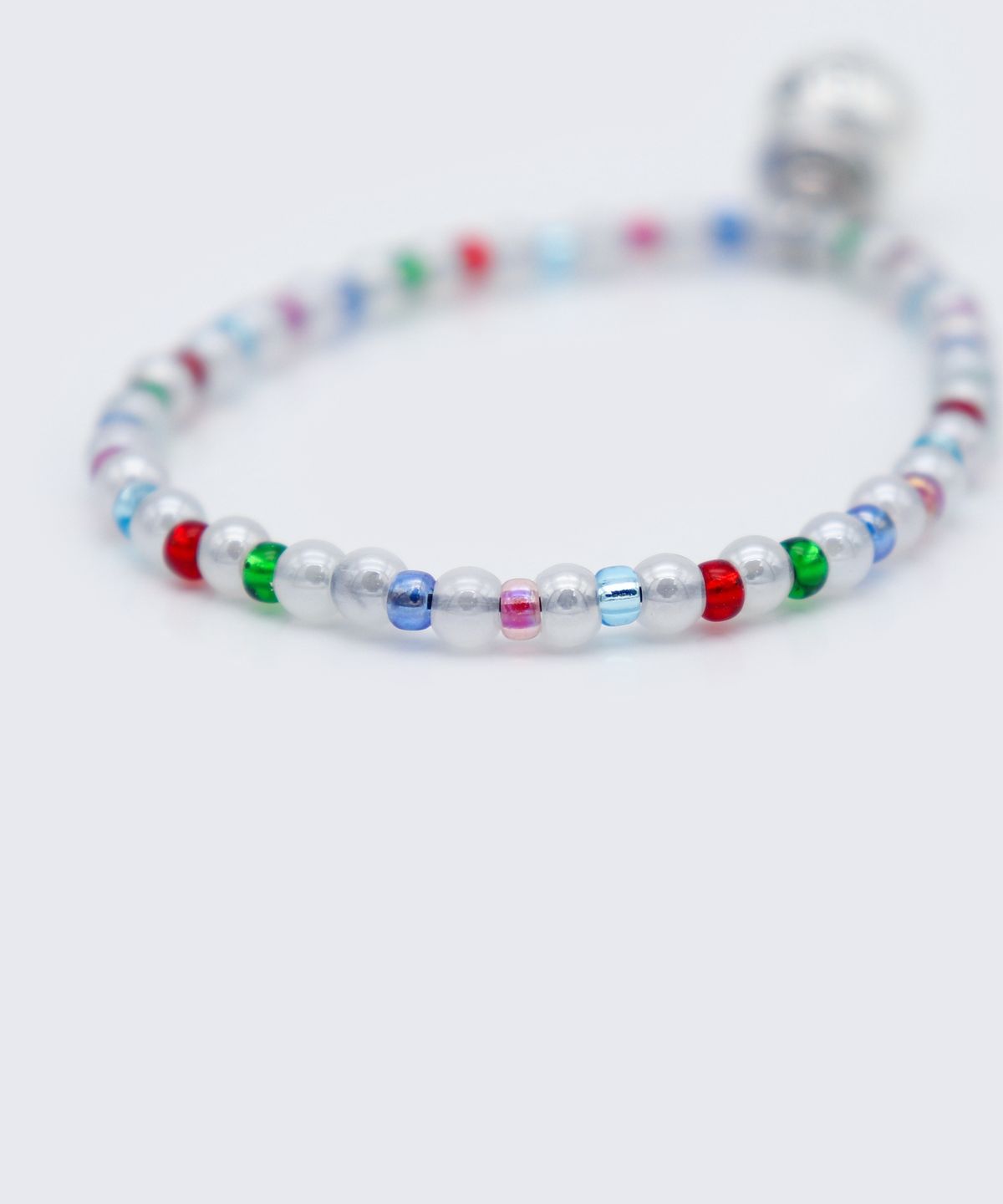 봉보(BONBEAU) Smile pearl pendant color beads Bracelet 스마일 진주 팬던트 컬러 비즈 팔찌