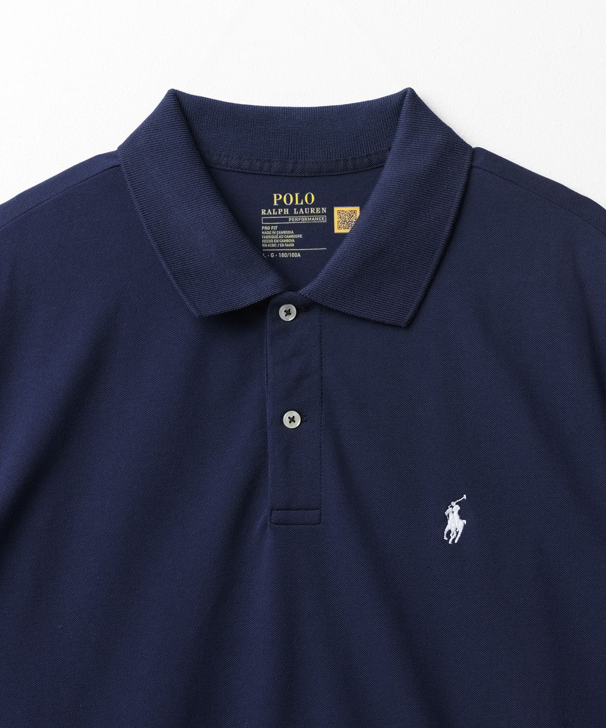 폴로 랄프 로렌 골프(POLO RALPH LAUREN GOLF) 커스텀 슬림핏 퍼포먼스 폴로 셔츠 - 네이비
