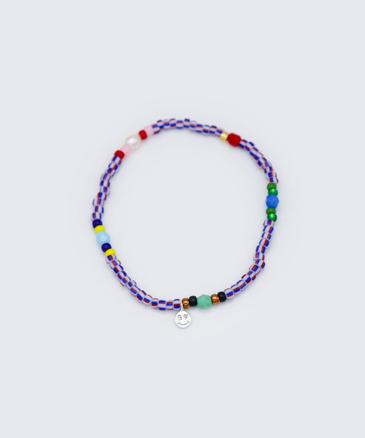 봉보(BONBEAU) Tropic play color beads Bracelet 미니 스마일 참 트로픽 컬러 비즈 팔찌