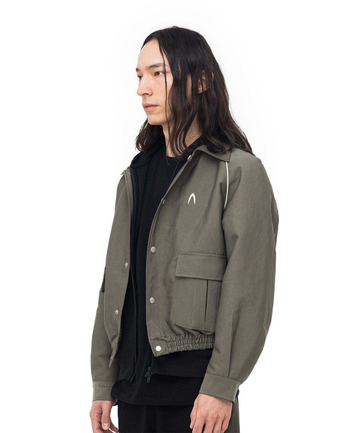 아캄(AAKAM) Raglan Piping Jacket (Khaki)