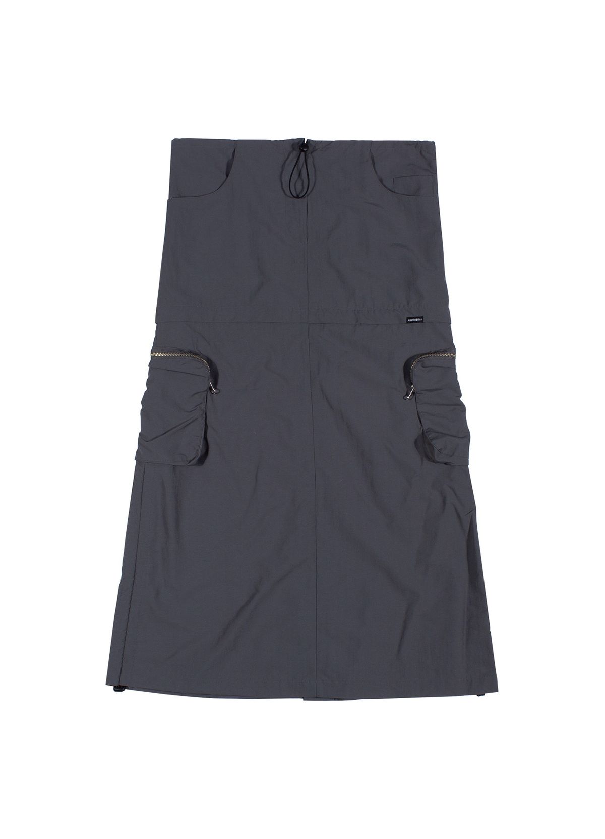 어나더에이(ANOTHER A) 카고 스트링 집업 스커트 (Dark Gray)
