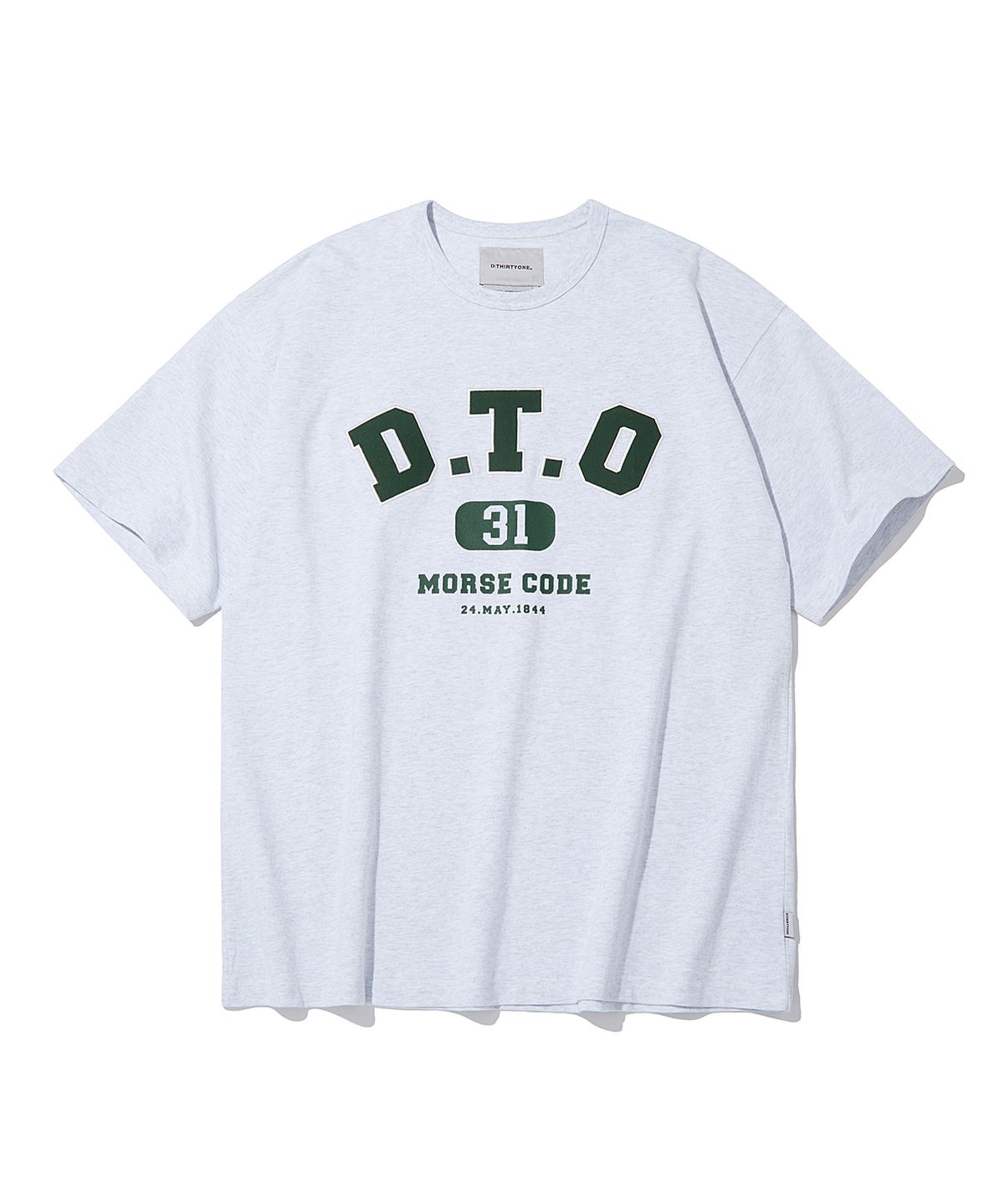 디써티원(DTHIRTYONE) APPLIQUE T-SHIRT_MELANGE GRAY