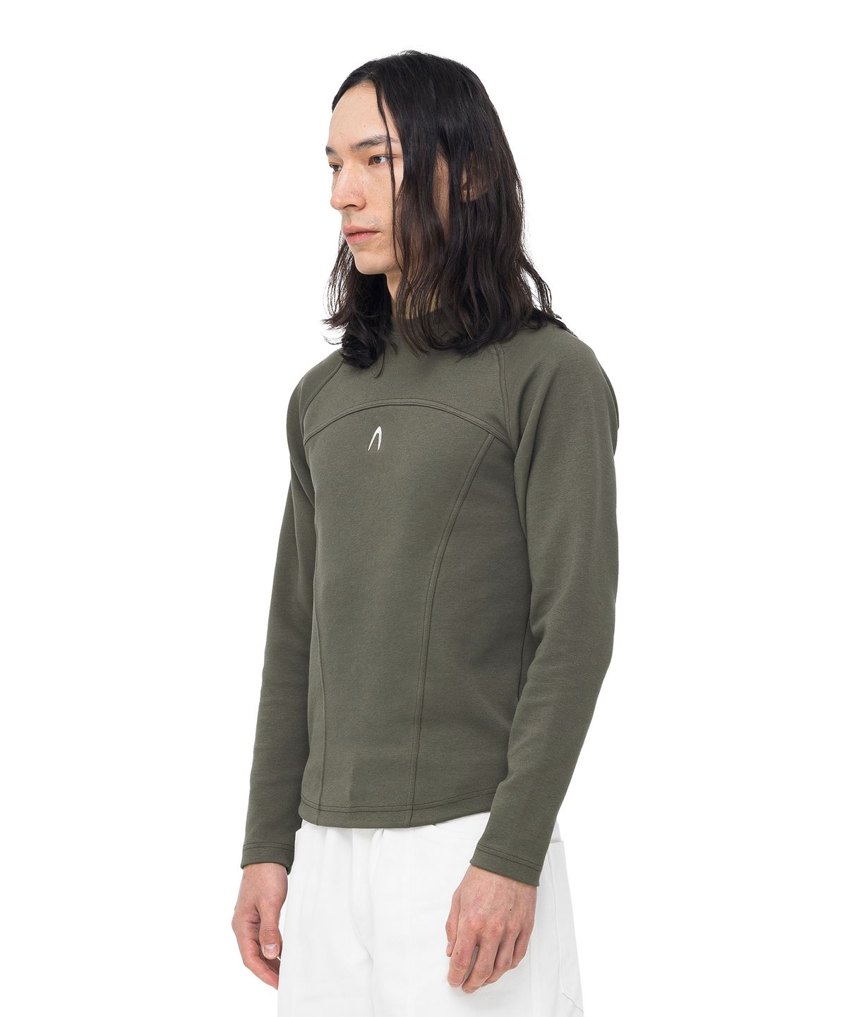 아캄(AAKAM) Stitch Tight Top (Khaki)