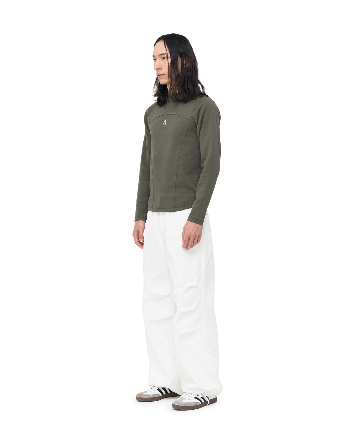 아캄(AAKAM) Stitch Tight Top (Khaki)