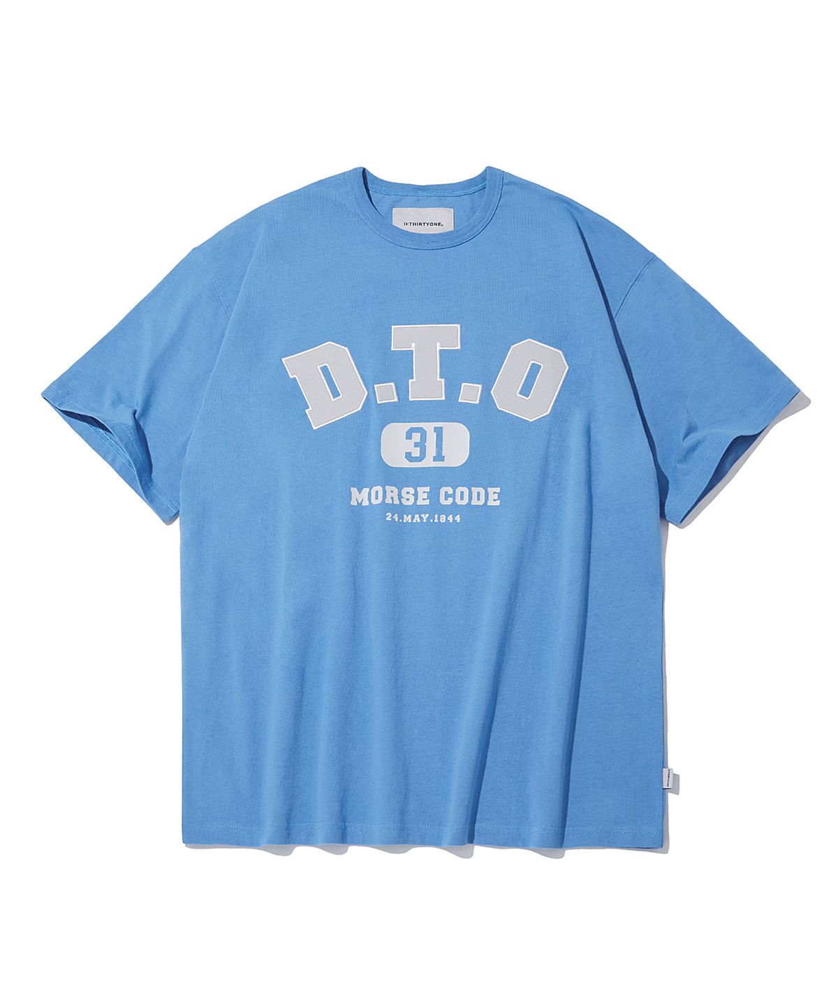 디써티원(DTHIRTYONE) APPLIQUE T-SHIRT_PASTEL BLUE