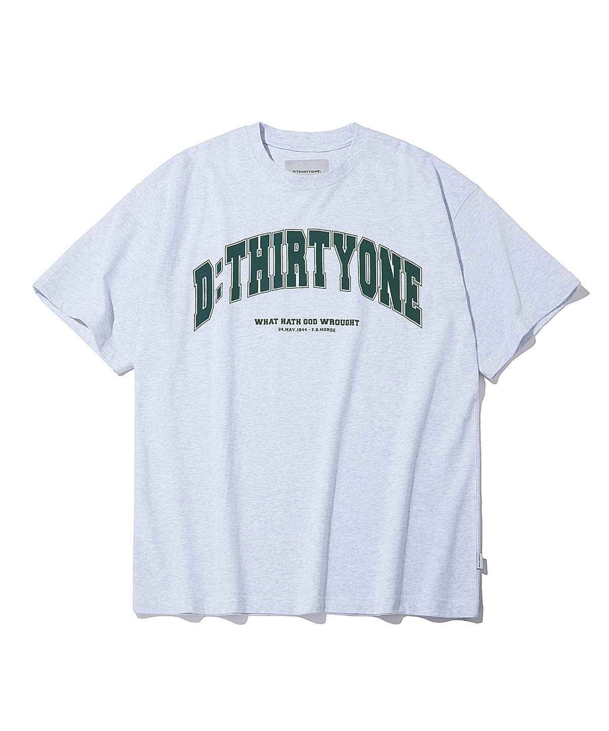 디써티원(DTHIRTYONE) UNIVERSITY LOGO T-SHIRT_MELANGE GRAY
