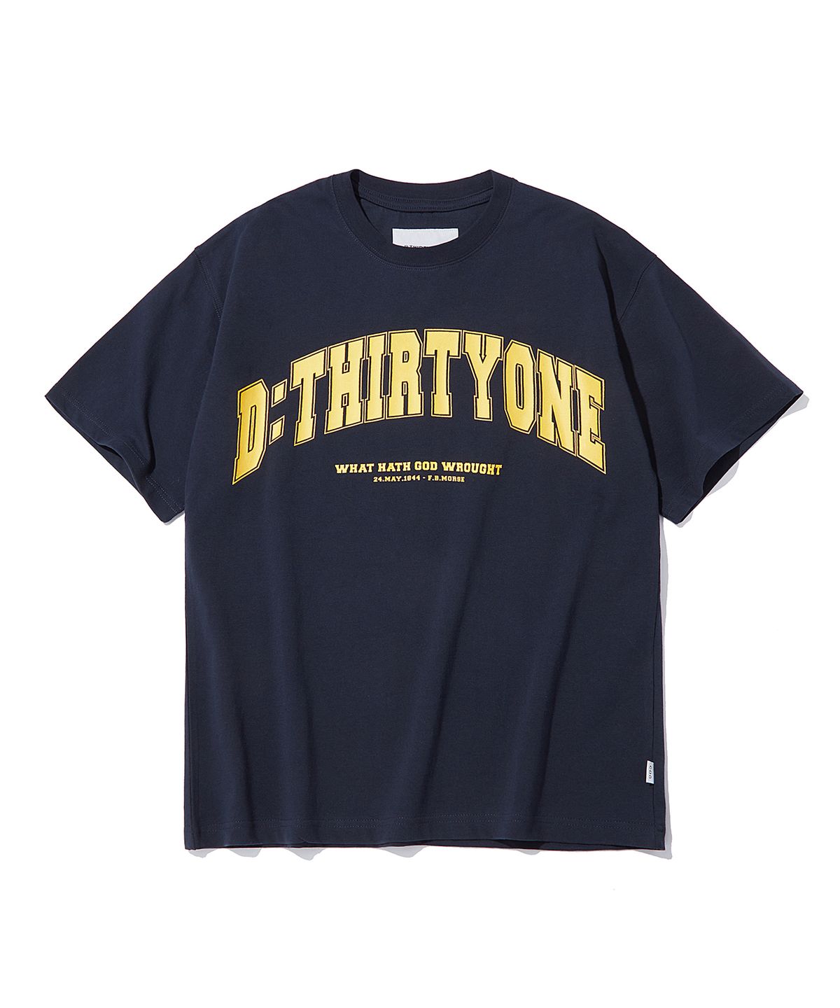 디써티원(DTHIRTYONE) UNIVERSITY LOGO T-SHIRT_DARK NAVY